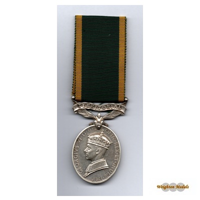 Efficiency Medal – Territorial - Cpl. A.J. Balcombe Efficiency Medal – Territorial - Cpl. A.J. Balcombe