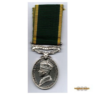 Efficiency Medal – Territorial - S.Sjt. G. Wroe Efficiency Medal – Territorial - S.Sjt. G. Wroe